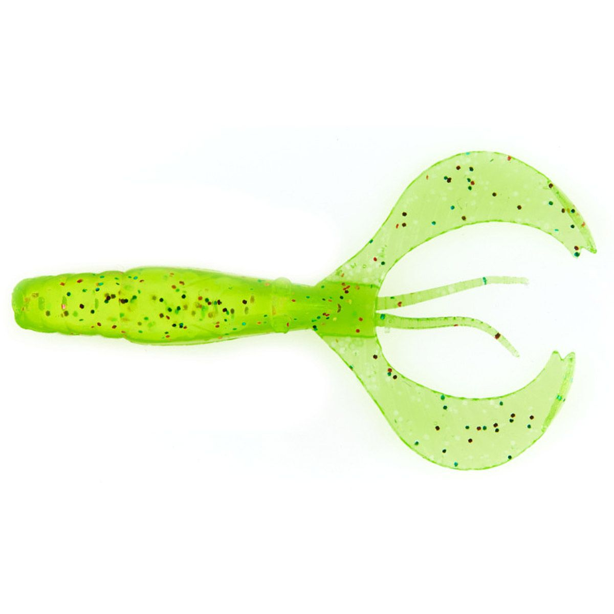 Curly Shrimp 5cm Chartreuse Red